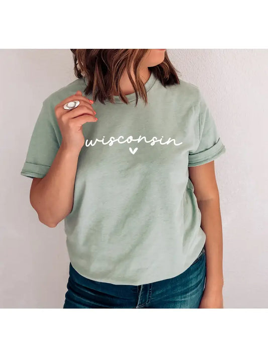 T-shirt, Wisconsin Graphic Tee (Green)