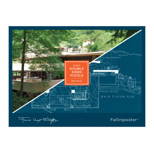 FLW; Fallingwater Double Sided Puzzle