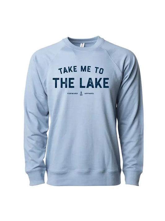 Sweatshirt, Take Me To The Lake Crewneck (Blue)
