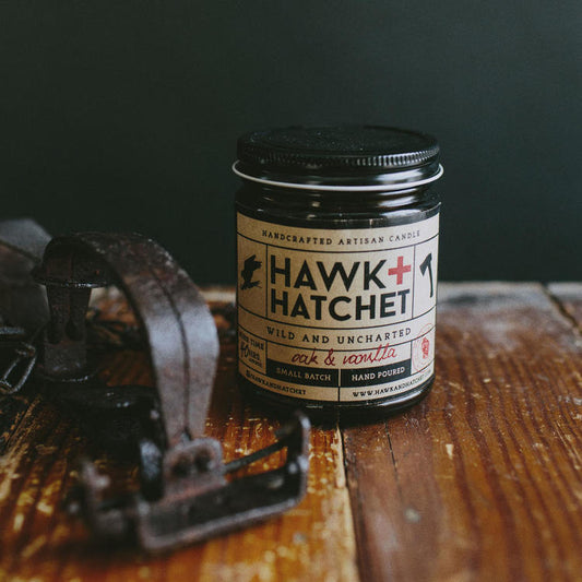 Hawk & Hatchet; Oak & Vanilla Candle