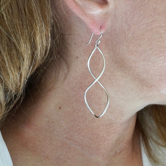 Hygge Jewelry; Long Spiral Earrings