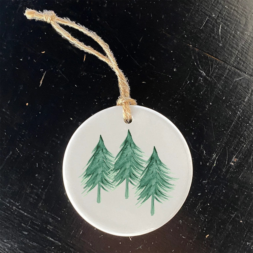 Ornament; Three Pine Trees